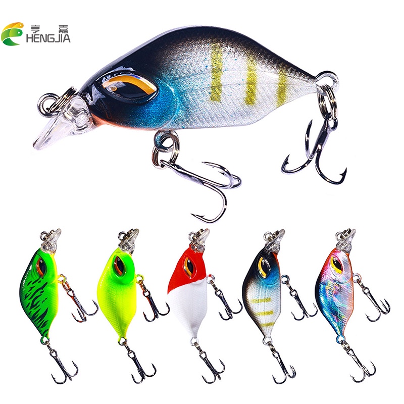 Hengjia 1pc New Umpan Pancing Full Swiming Layer Fishing Lure Sinking Minnow Hardlure Bentuk Ikan Kecil Bahan Plastik 3.8cm 3.3g Small Bait Tackle