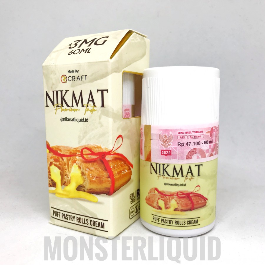 NIKMAT PUFF PASTRY ROLLS CREAM BY RCRAFT 3MG 60ML