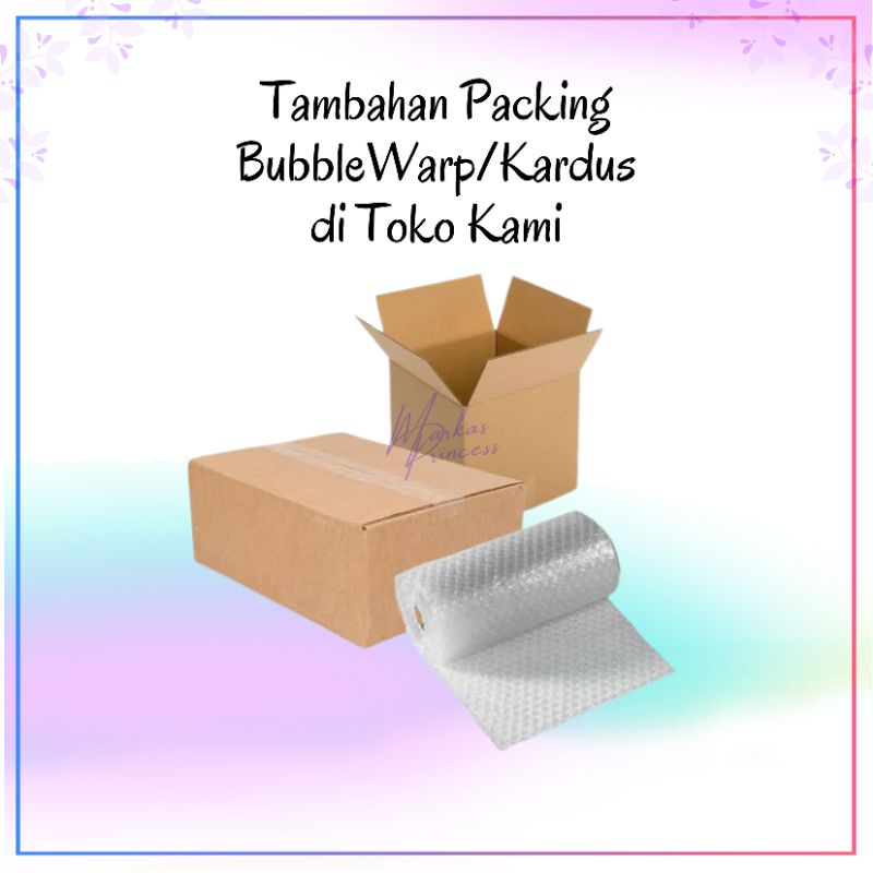 

tambahan packing bungkus barang pakai kardus / bubblewarp ditoko kami