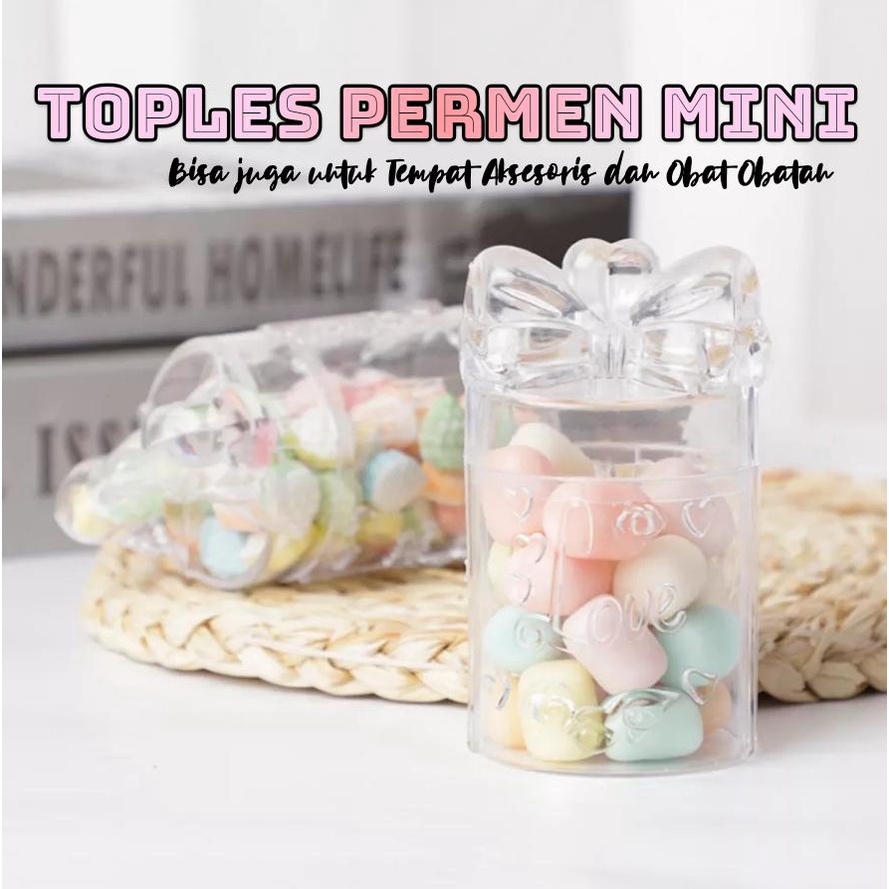 AZ TEMPAT PERMEN / TOPLES PASTIK MINI TEMPAT PERHIASAN SERBAGUNA