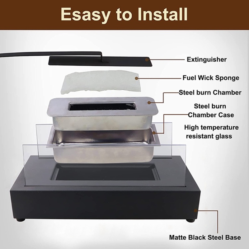 Zzz Mangkok Perapian Ethanol Portable Untuk Indoor / Outdoor