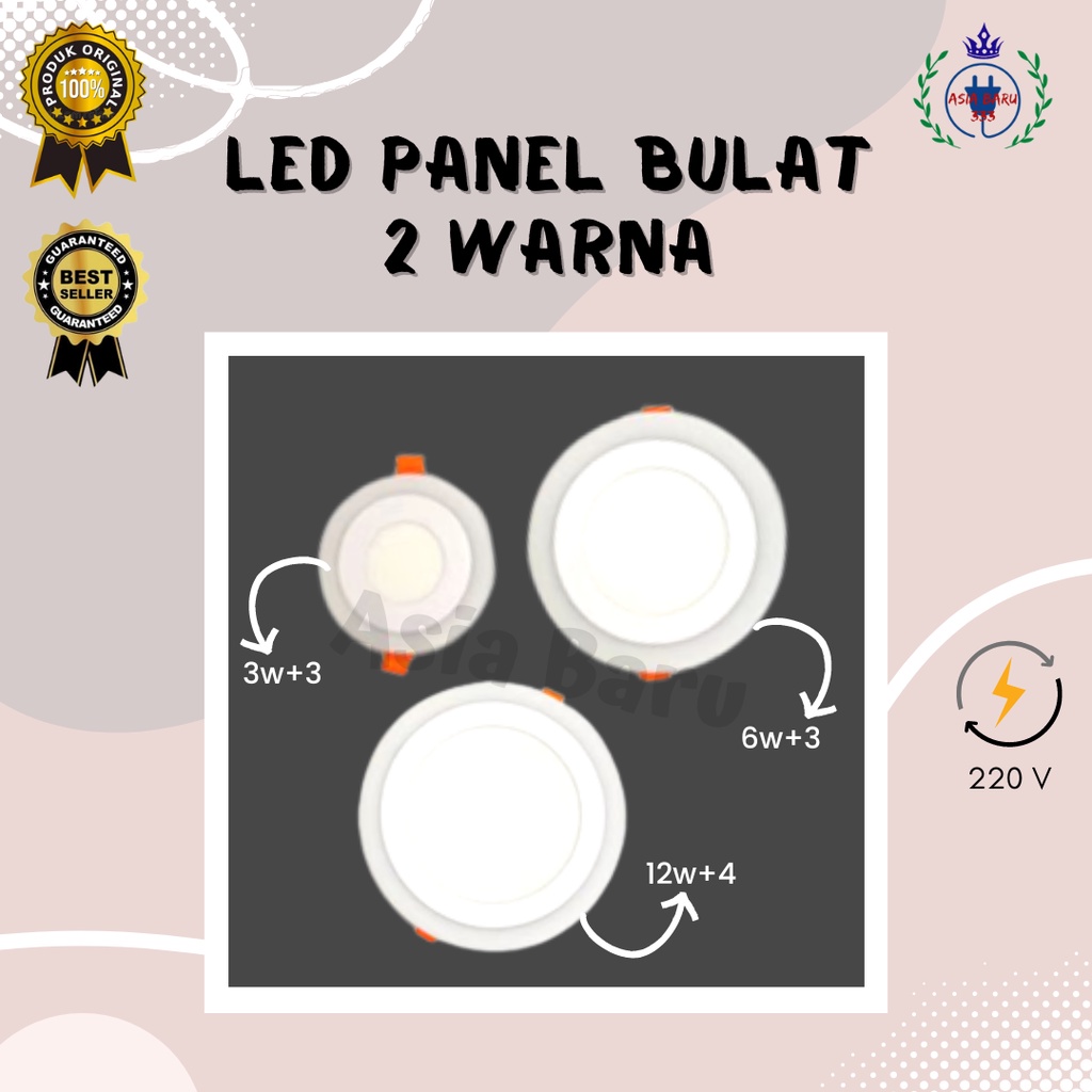 LED Panel Bulat 2 Warna