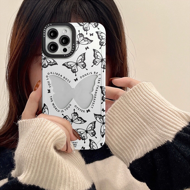 Butterfly Soft Case Tpu Transparan Motif Kupu-Kupu Untuk iPhone 7 8 6 6s plus X XR XS max 11 12 13 pro max SE 2020