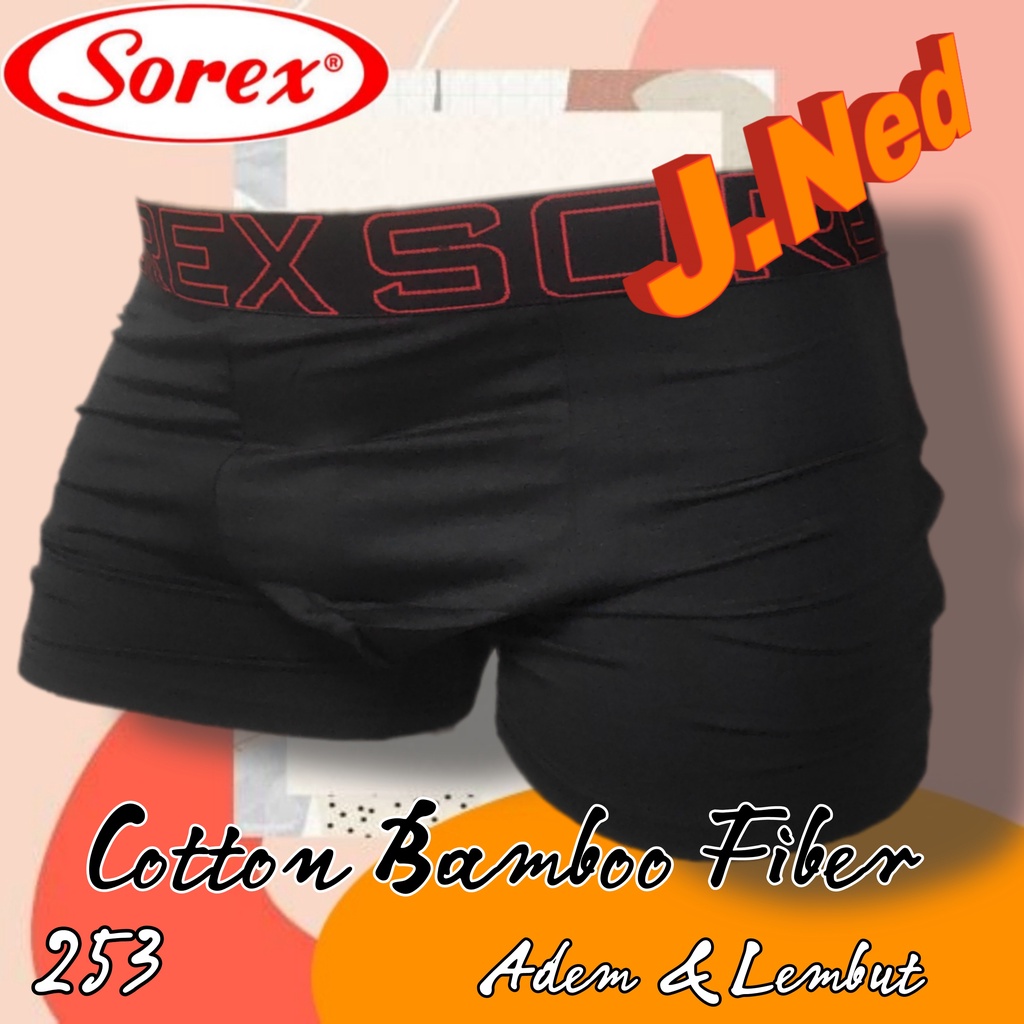 J253T (ISI 3 PCS) CELANA DALAM PRIA BOXER SOREX SIZE S - XL