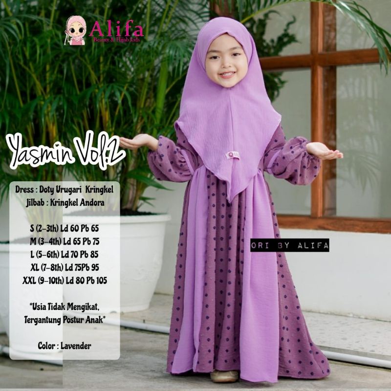 YASMIN KIDS VOL 2 BY ALIFA // GAMIS ANAK SET JILBAB BEST SELLER