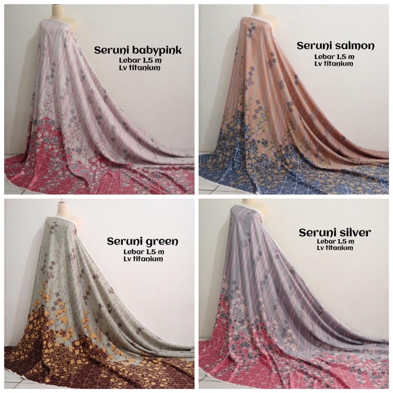 Kain LV Titanium SERUNI / bahan kain meteran murah / bahan gamis / maxmara lux