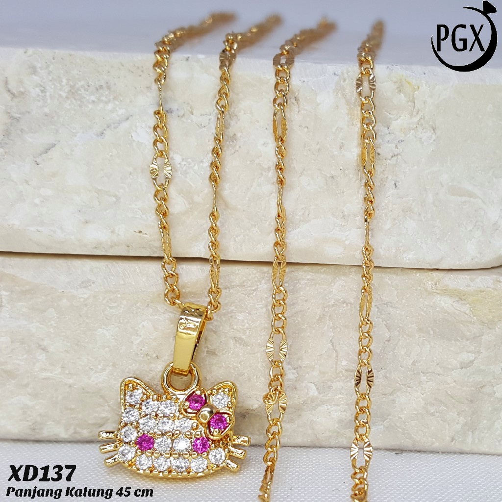 PGX Kalung Wanita Xuping Aksesoris Fashion Perhiasan Lapis Emas Premium - XD137