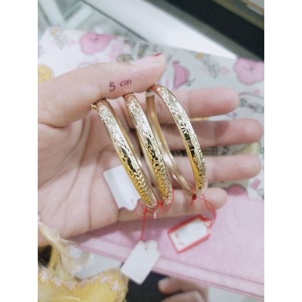 Gelang Swasa Bangkok Cembung lebar 5mm Remaja Dan Dewasa Kurus DM 5cm