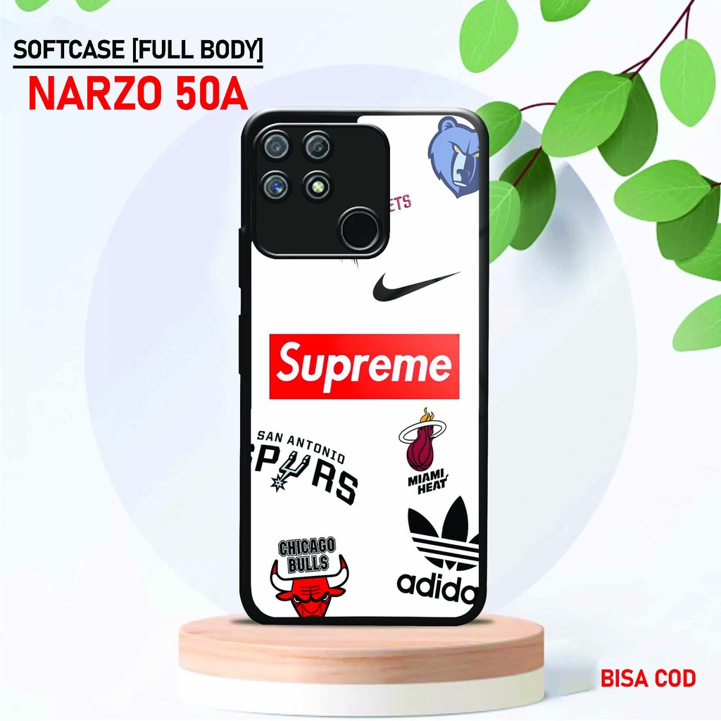 Softcase Kaca Kilau Realme Narzo 50A - ( SC 13 ) Case Full Body Realme Narzo 50A - Silikon Glossy Re