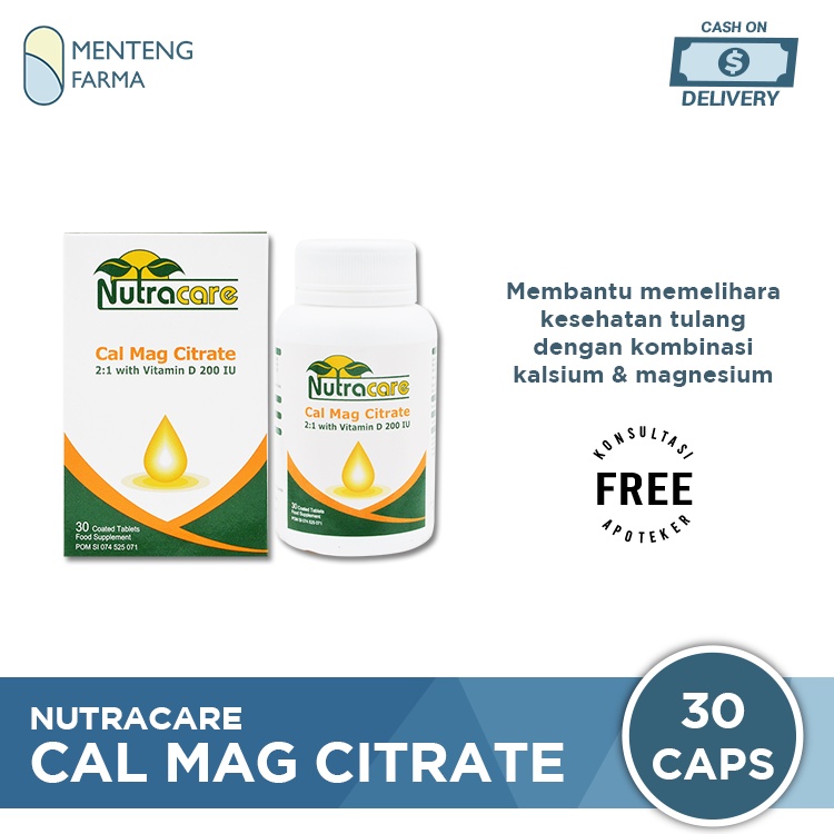 Nutracare Cal Mag Citrate - Suplemen Kalsium Magnesium Untuk Kesehatan Tulang