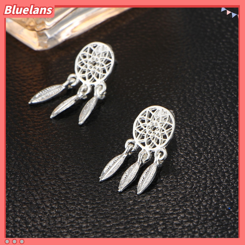 Set Perhiasan Kalung Anting Cincin Dan Gelang Desain Dream Catcher Aksen Hollow Untuk Wanita