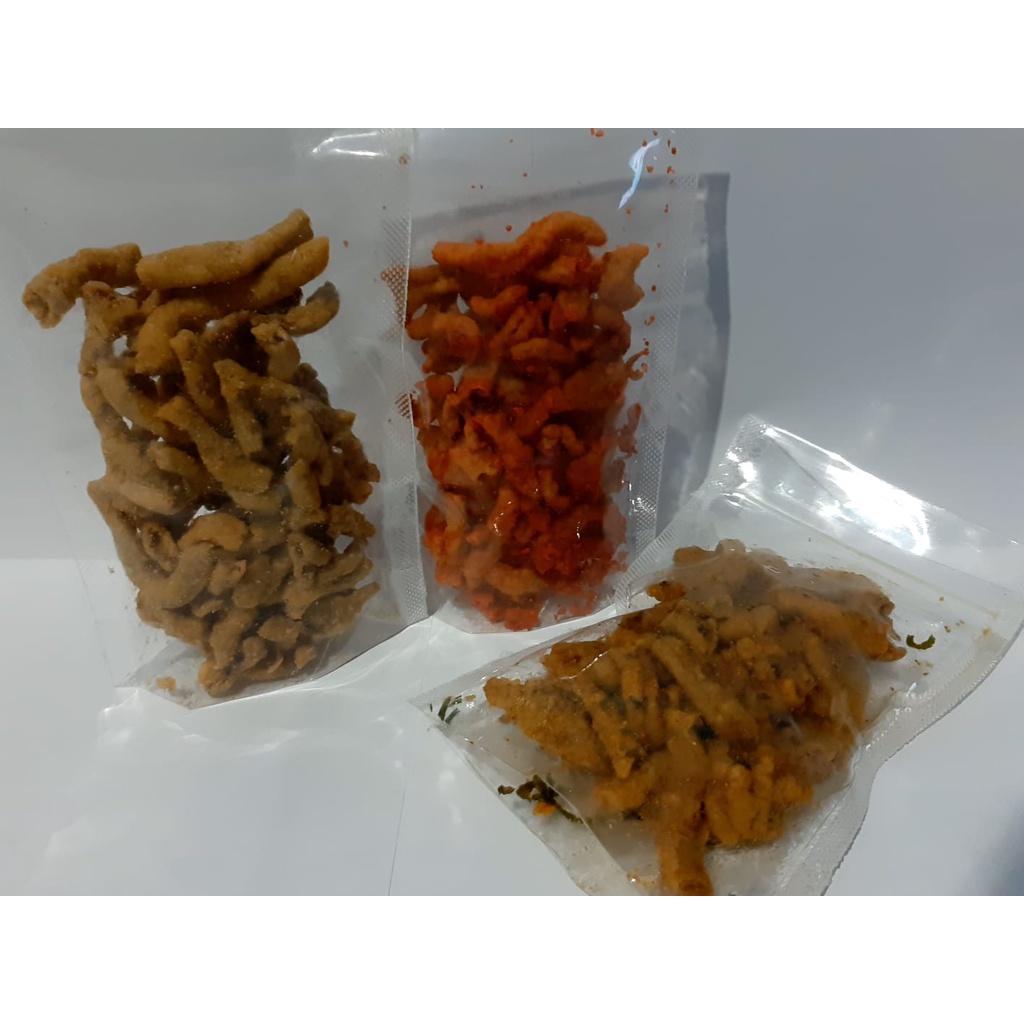 

Kripsus Usus Krispi (Keripik Usus 100gr Ngemal Ngemil)