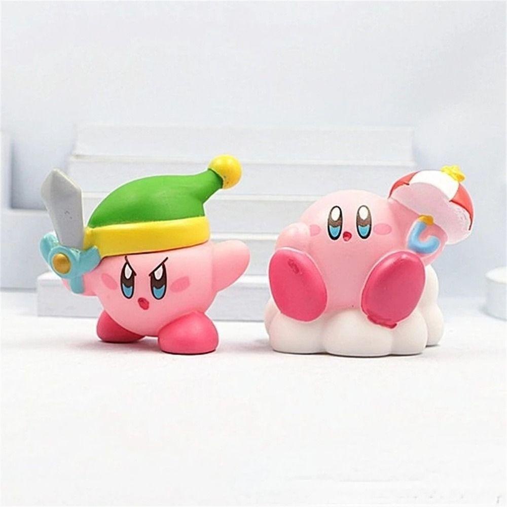 Lanfy Kirby Figure Hadiah Natal Untuk Anak Pink Waddle Dee Kartun PVC Anime Figure