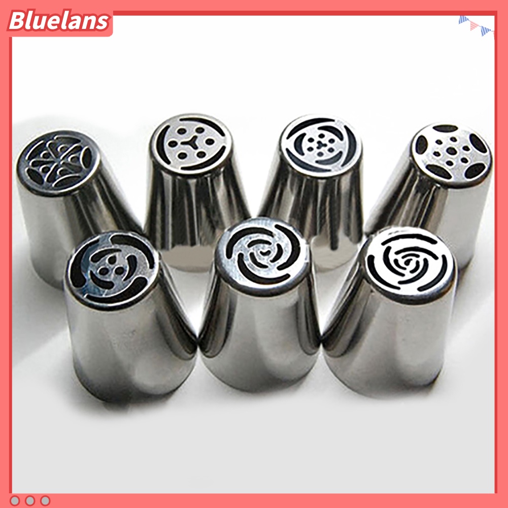 Bluelans 7pcs / Set Spuit Piping Icing DIY Untuk Dekorasi Kue