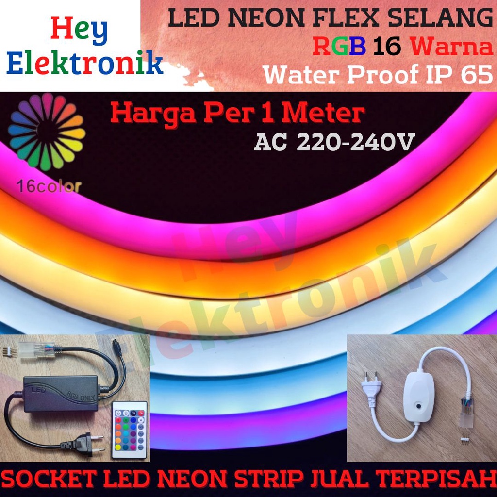 LED Neon FLEXIBLE RGB Harga per 1 meter 220V IP65