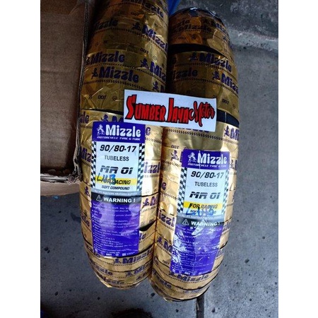 Terhot Ban Mizzle Mr 01 90-80-17 Sepasang  Ban Mizzle 90-80-17 Mr01 Soft Kompon Hebat