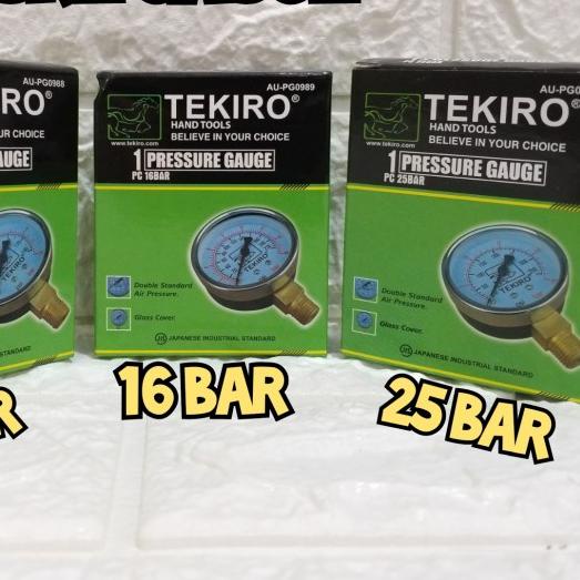 Pressure Gauge Tekiro 10 Bar / Meteran Angin Tekiro 10 Bar