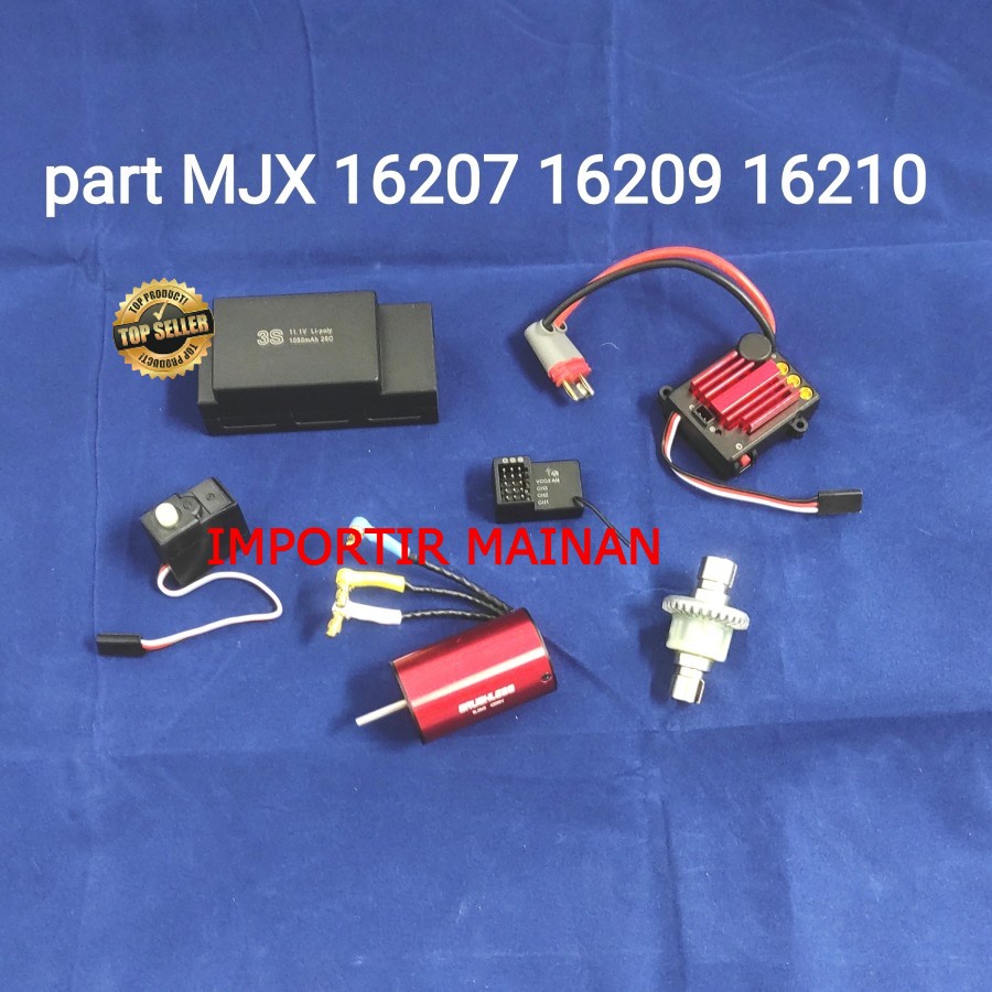 part MJX 16207 16209 16210 baterai 3s esc receiver motor brushless gir 16410 CVD 16210 16220
