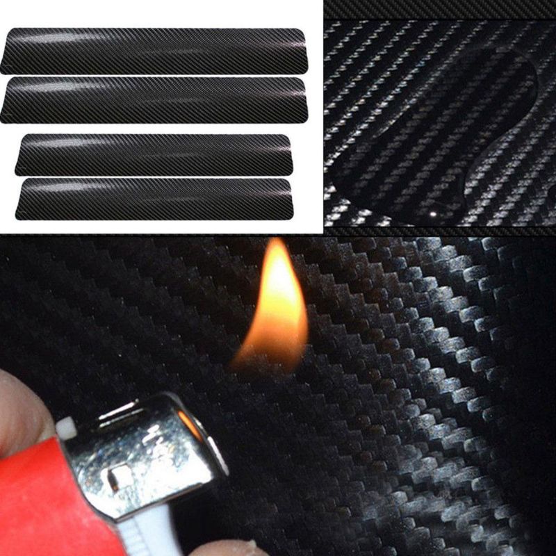 Stickers Carbon Fiber Anti Gores Anti Lecet Stiker Mobil Sill Plate