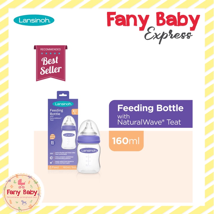 LANSINOH FEEDING BOTTLE WITH NATURAL WAVE TEAT GB 1 PCS