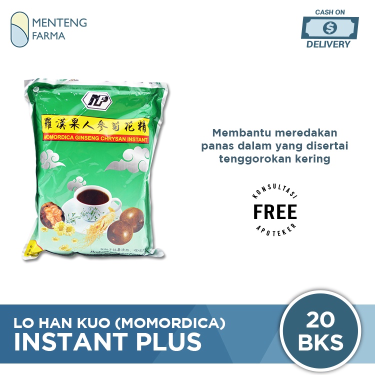 Lo Han Kuo (Momordica) Ginseng Chrysan Instant Plus Isi 20 Sachet - Pereda Panas Dalam &amp; Tenggorokan