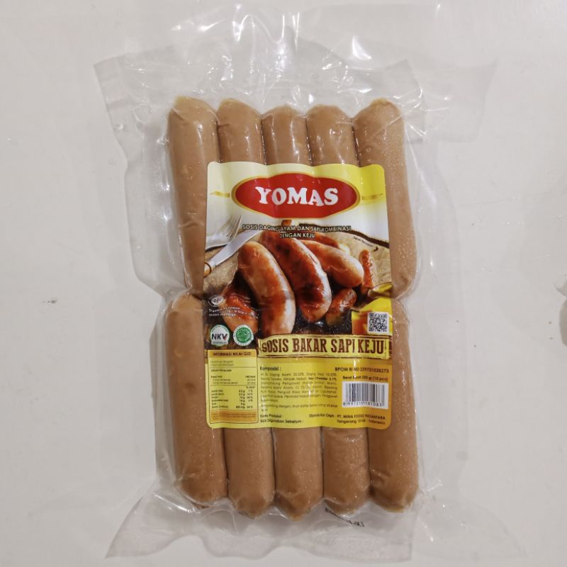 

YOMAS sosis bakar sapi mini keju 10s 500gr