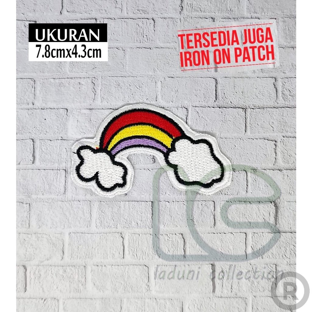 PATCH BORDIR TEMPEL RAINBOW  Bordir Nama Custom Nama Dada