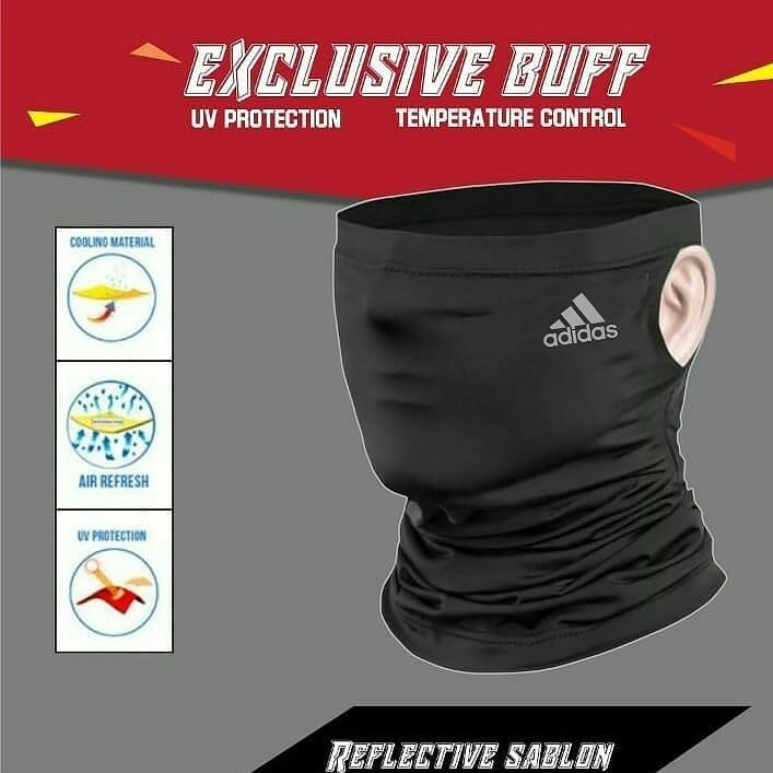 Masker Buff Pria Buff Hitam Polos Pelindung Muka Masker Buff Motor Bandana Buff