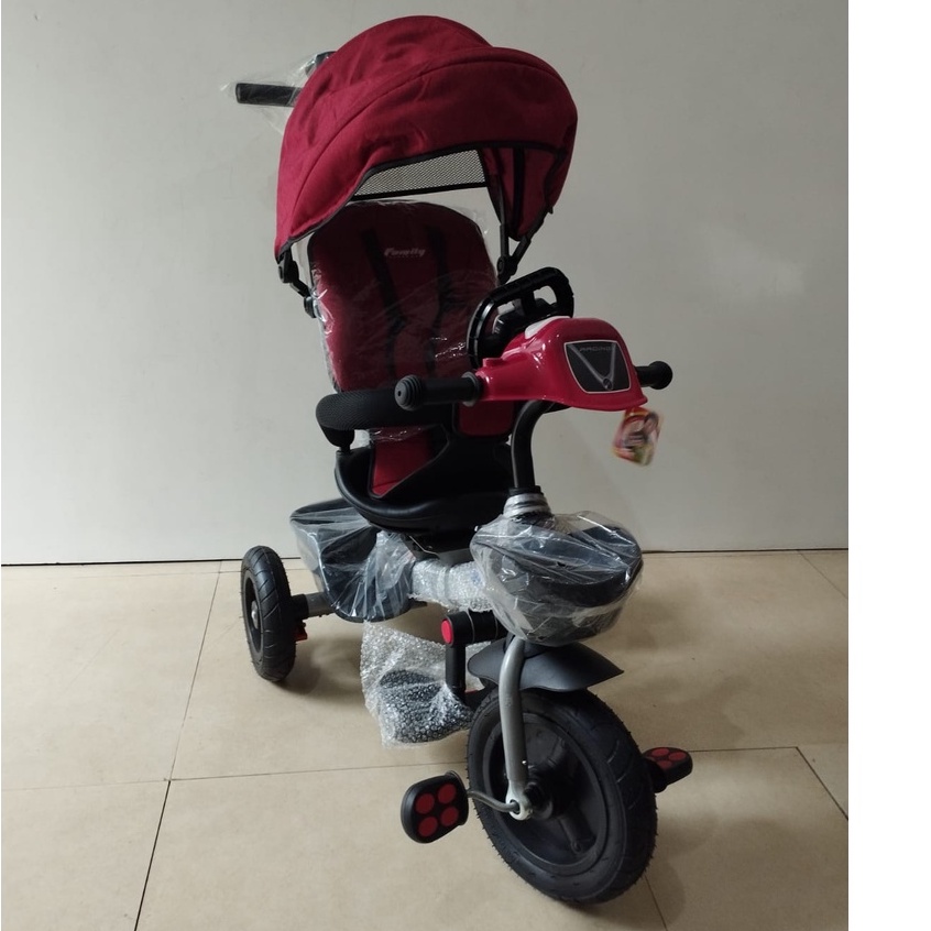 Sepeda roda tiga family supreme F-970 J Clarton Merah