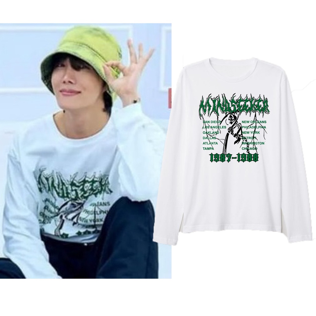 Kaos lengan panjang Bangtan JHope Metal  1987-1988