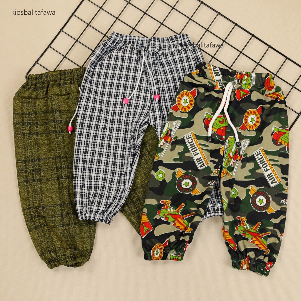 (ANAK LAKI) Jogger Motif uk 5-7 Tahun / Joger Pants Anak Cowok Celana Panjang Laki Murah Import Adem