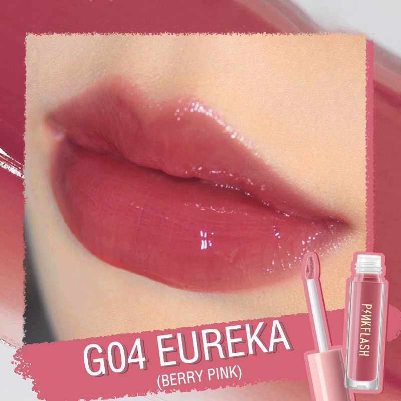 PINKFLASH OhMyGloss Lip Gloss Gliter High Moisturising Plumpmax Shimmer 1Piece Jaga Agar Tetap Terlumasi Lasting Glossy