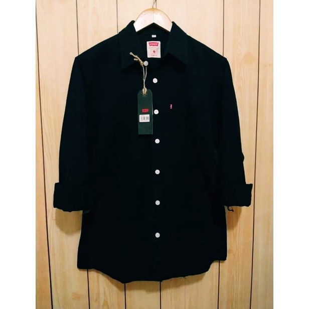 Kemeja Levis Polos Panjang / Kemeja Levis Polos Pria Terbaru / Kemeja Casual Import kekinian / kemej