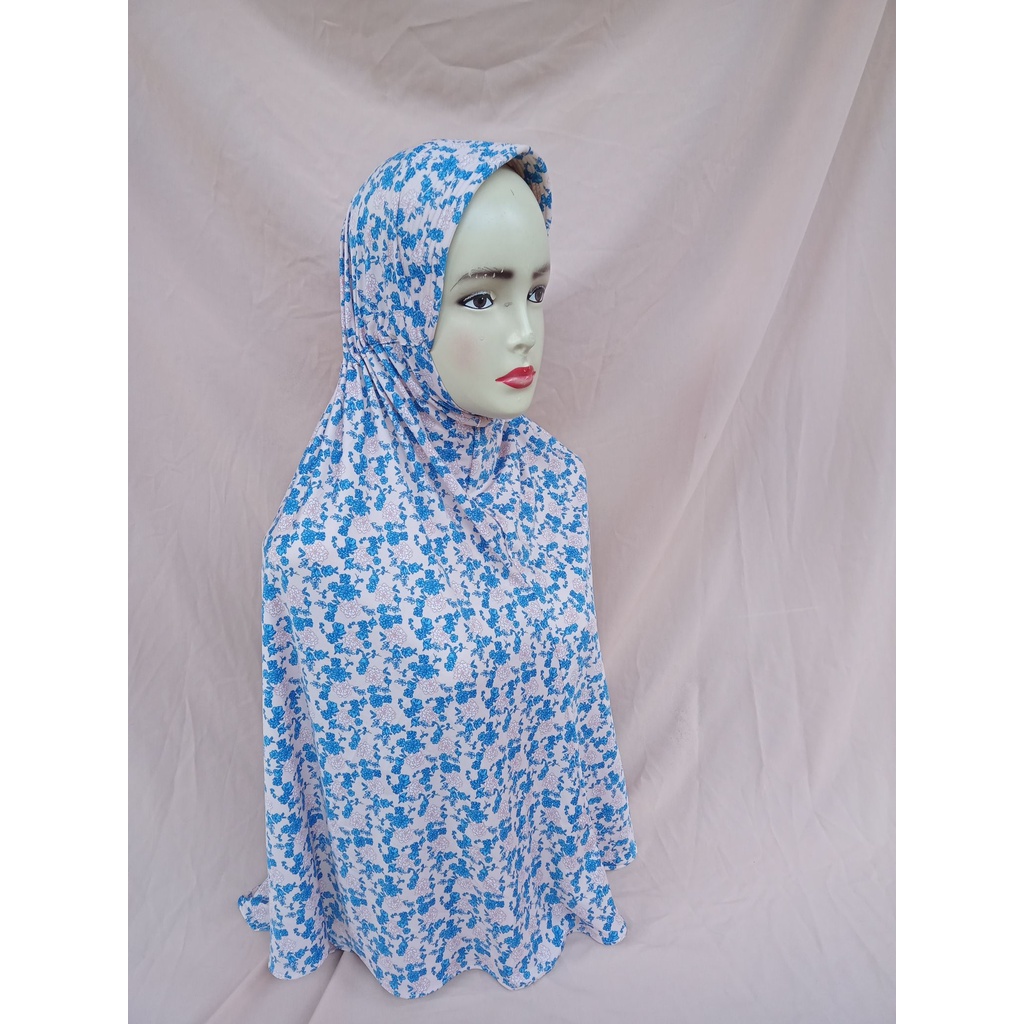 Kerudung bergo hijab jilbab instan XL motif serut motif elegan
