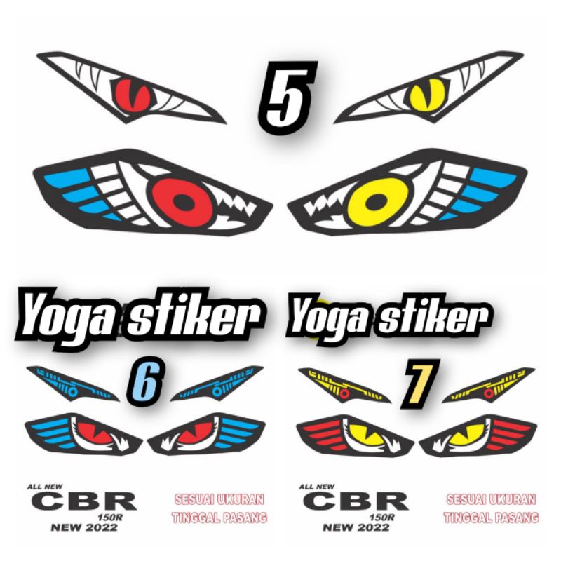 stiker lampu depan mata sama alis costum Honda new CBR 150R terbaru tahun 2022