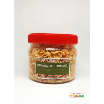 

Bawang Putih Goreng Premium Crispy "Borneo Food Stall" 100 gr Toples Murni