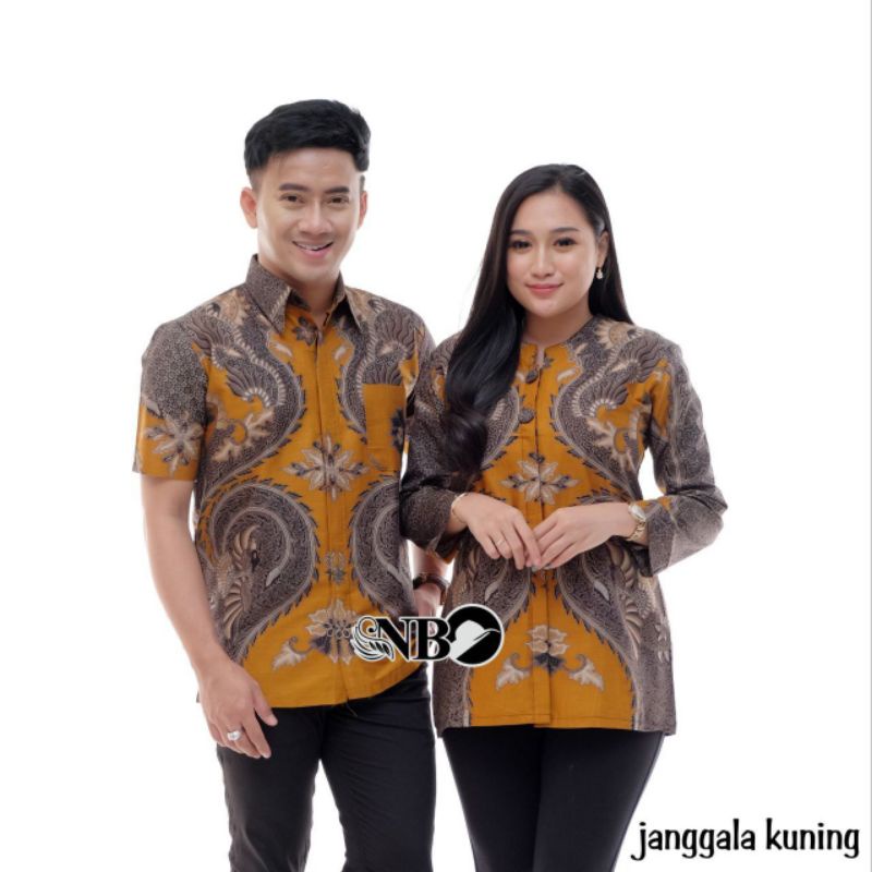 Blouse batik wanita lengan Panjang blouse kancing depan MOTIF JENGGALA