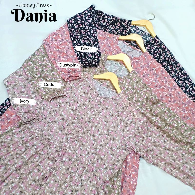 Termurah - Gamis Dewasa Jumbo Homey Dress Dania Dress Murah Motif Bahan Katun Rayon Premium Nyaman Dipakai | Bisa Cod