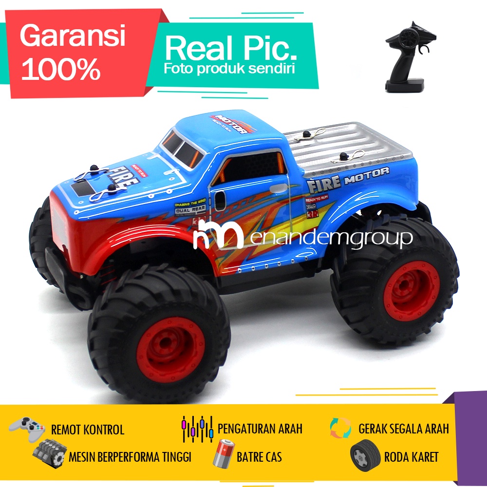 Mainan Mobil Remot Kontrol RC Monster Truk Rock Crawler Offroad