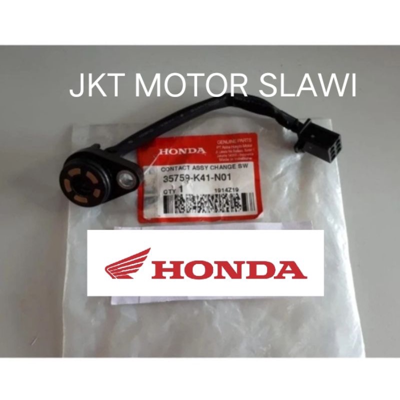 35759 K41 N01 contact assy change atau switch netral supra helm in & supra x 125 fi asli honda