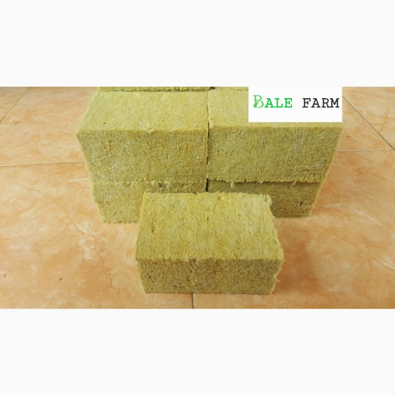 media tanam rockwool hidroponik 10cm bisa untuk 90lubang tanan