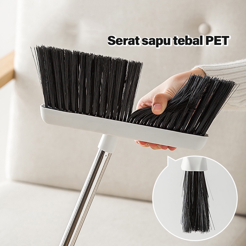 Broom Set Wiper 2in1 Sapu Dengan Pengki Praktis Dengan Fitur Penyaring