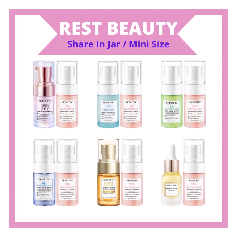 [ SHARE IN JAR ] 4D Hyaluronic Acid Hydrating Serum  ll Skintific 2% Salicylic Acid Anti Acne Serum 