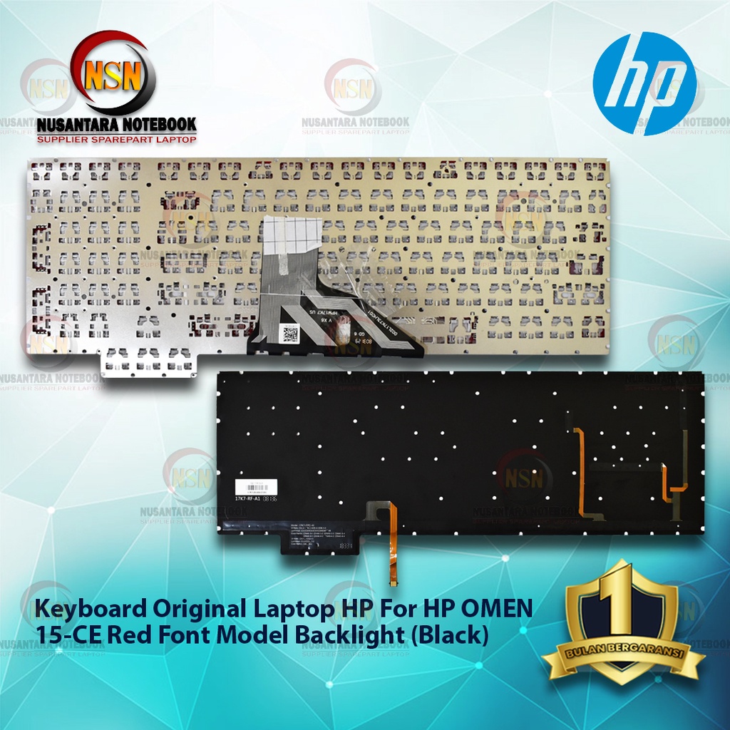 Keyboard Original HP For OMEN 15-CE Red Font Model Backlight (Black)