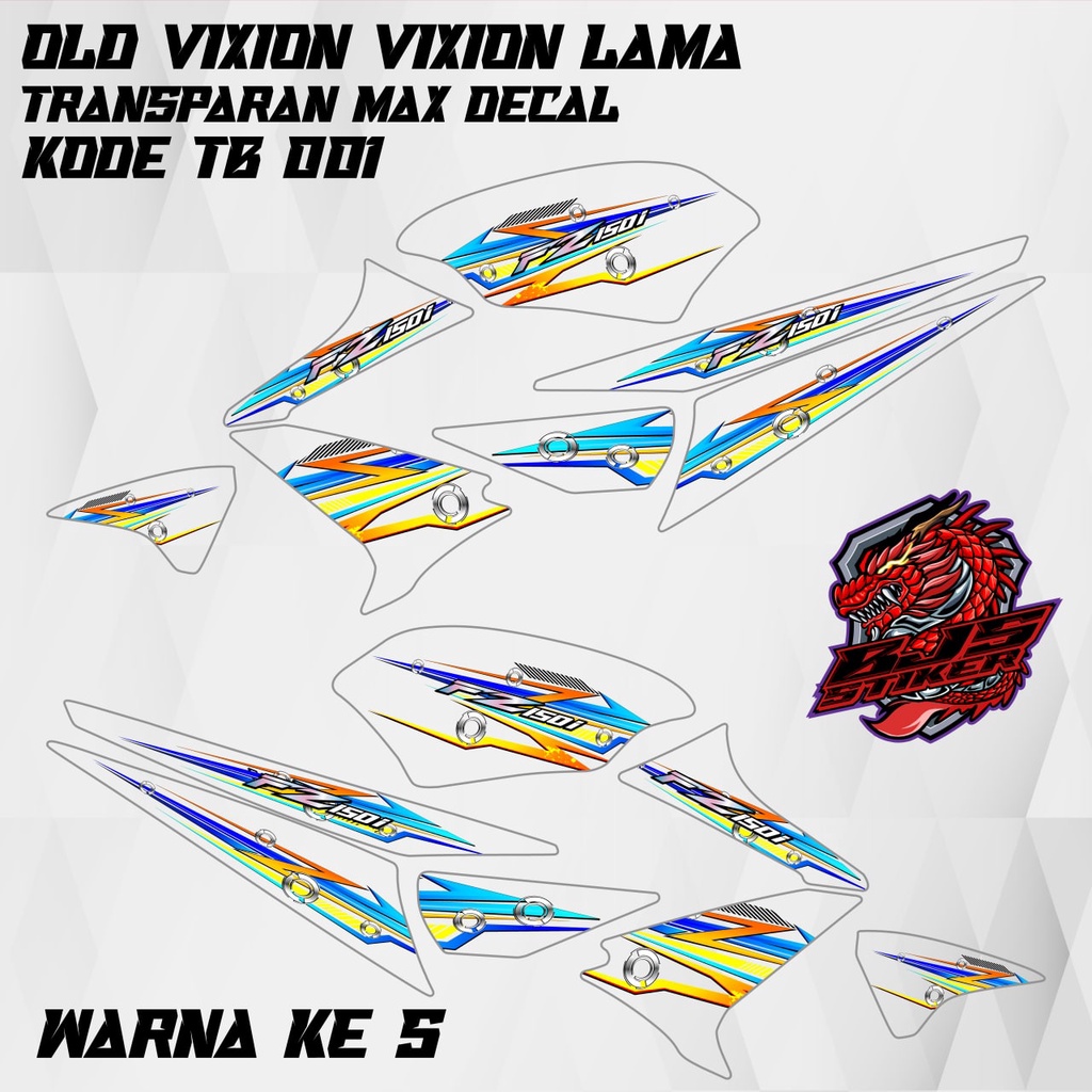 Striping vixion lama - Stiker Decal TRANSPARAN Yamaha OVI OLD VIXION VIXION LAMA 2012-2015 TB001