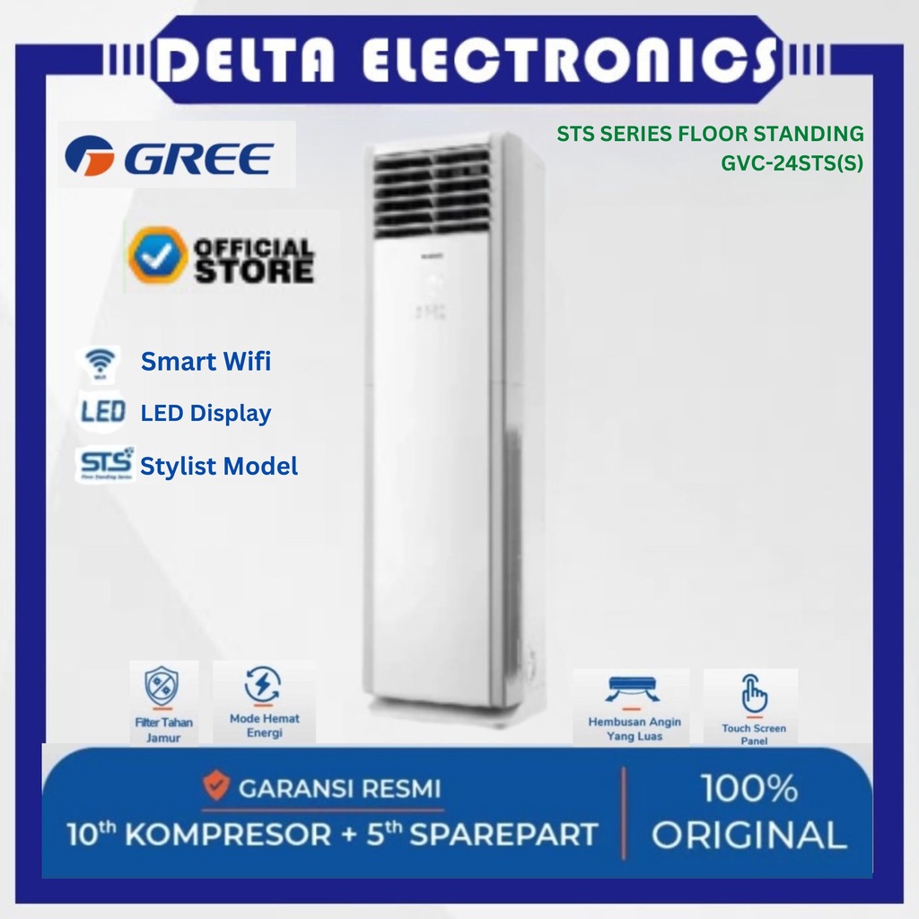 GREE AC STANDING FLOOR 3 PK SMART WIFI TOUCH SCREEN 24STS