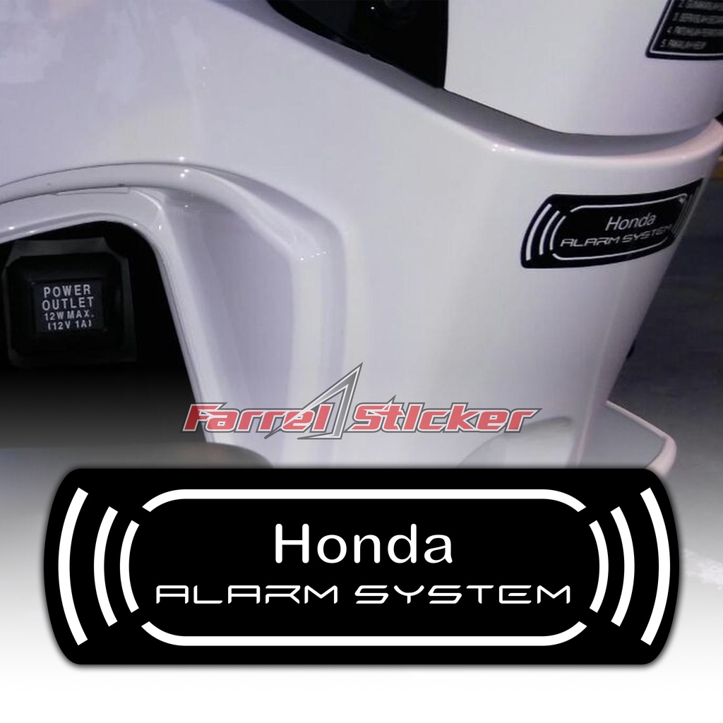 Sticker Stiker Label Honda Alarm System