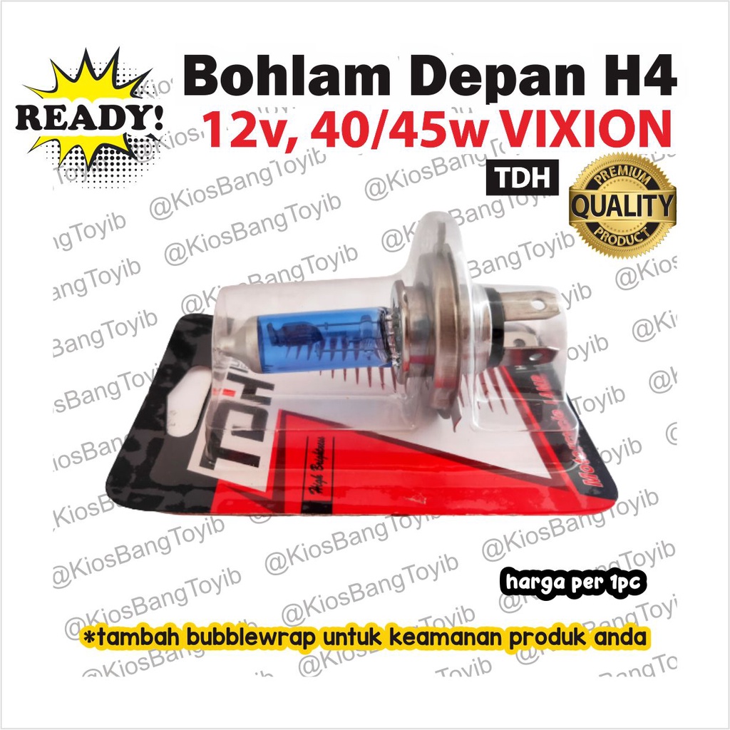 Bohlam Lampu Depan Halogen H4 Vixion Old New 12v 40/45w (TDH)