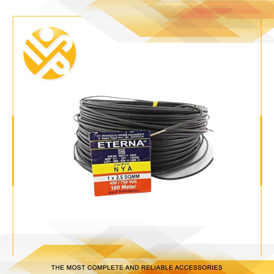 Kabel ETERNA NYA 1 X 2.5 Meteran / Kabel ETERNA NYA 1X2.5 Permeter