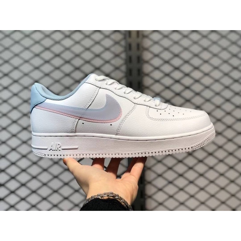 Nike Air Force 1 White Blue Pink